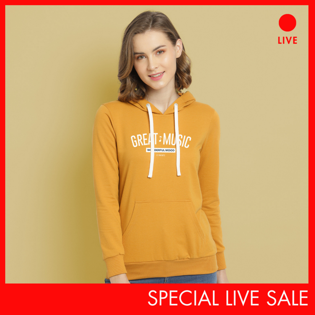 [CLEARANCE] เสื้อสเวตเตอร์ผู้หญิง Special Live C2 Orient Yellow