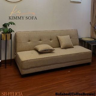KIMMYSOFA Sofabed Lipat Kasur Felicia Minimalis Bahan Canvas 180cm