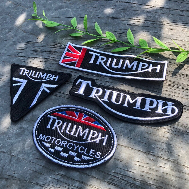 Triumph Patch Package 1 Pack บรรจุ 4 ชิ้น ตามรูปภาพสัญลักษณ์เย็บผ้าเหล็ก Ironpatch สามารถรีดด้วยซื้อกาวร้อนแยกต่างหาก ราคา ถูกที่สุด ดีลบีเคเค แกลเลอรีภาพที่ 2
