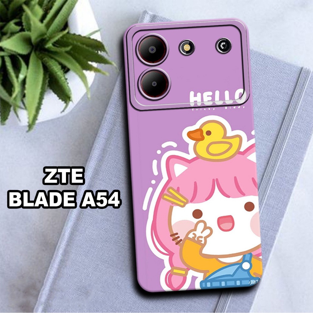 CC40/ ยางยืดหยุ่น softcase สําหรับใบมีด a54 zte/Girl Motif/กรณี zte blade a54/kesing zte blade a54/c