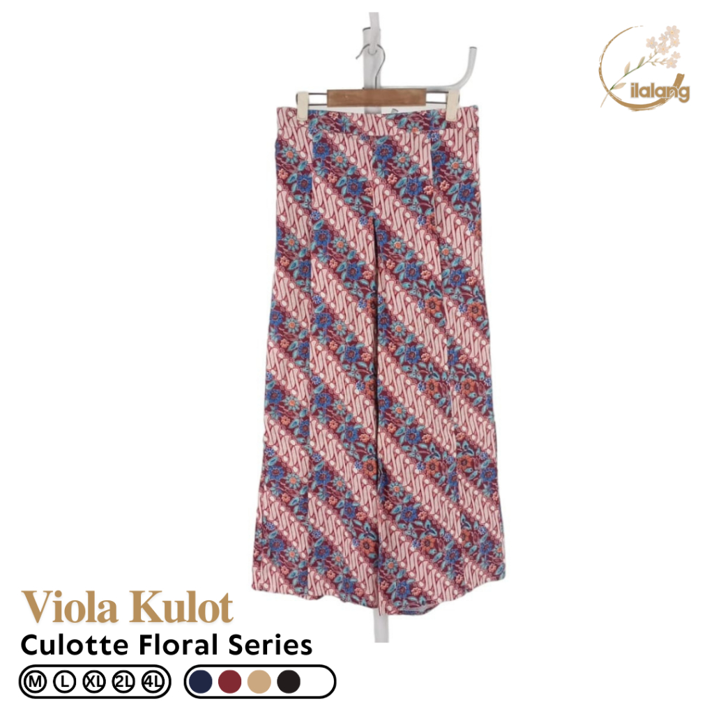 KATUN Viola Womens Long Cotton Culottes อินเทรนด์ มีสไตล์ KAbstract 0245-K7 - Ilalang Store