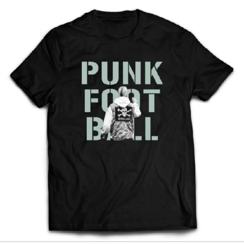 PUNK FOOTBALL 2 T-shirt Punk T-shirt เสื้อยืดลําลอง