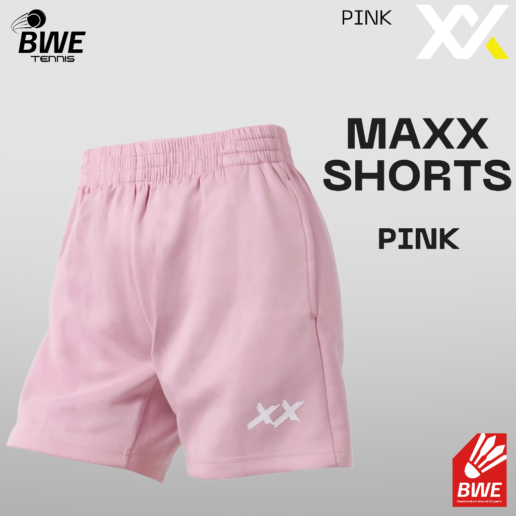 MAXX SHORTS BADMINTON TENNIS PANTS BLACK - BADMINTON ดั้งเดิม 100%