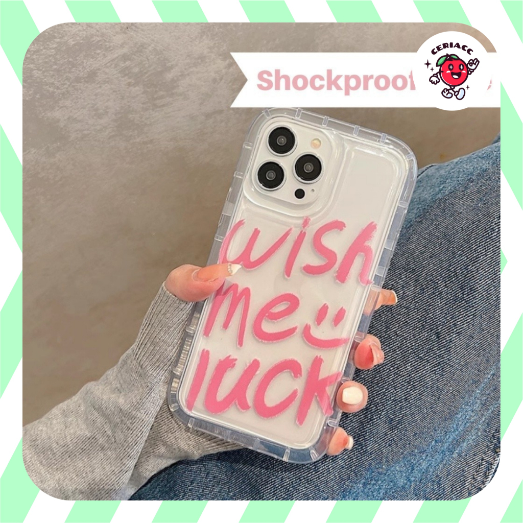 Motif Wish Me Luck ถุงลมนิรภัยเคสกันกระแทก oppo realme 7 a78 a58 a9 a5 2020 a15 f9 a7 a5s 9i a17 a17