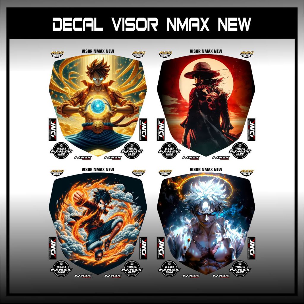 Yamaha Nmax ใหม่ Visor Shield STICKER / NMAX ใหม่ VISOR DECAL STICKER LUFFY GRAPHICS 02