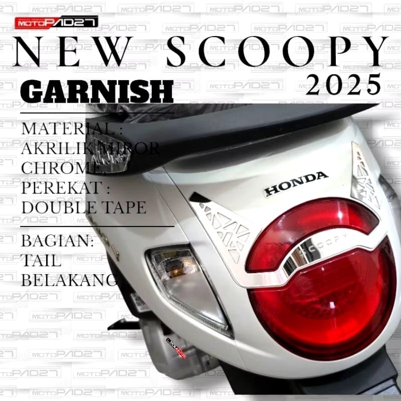 New Scoopy 2025 Premium Acrylic Motorcycle Garnish - รูปที่ 3