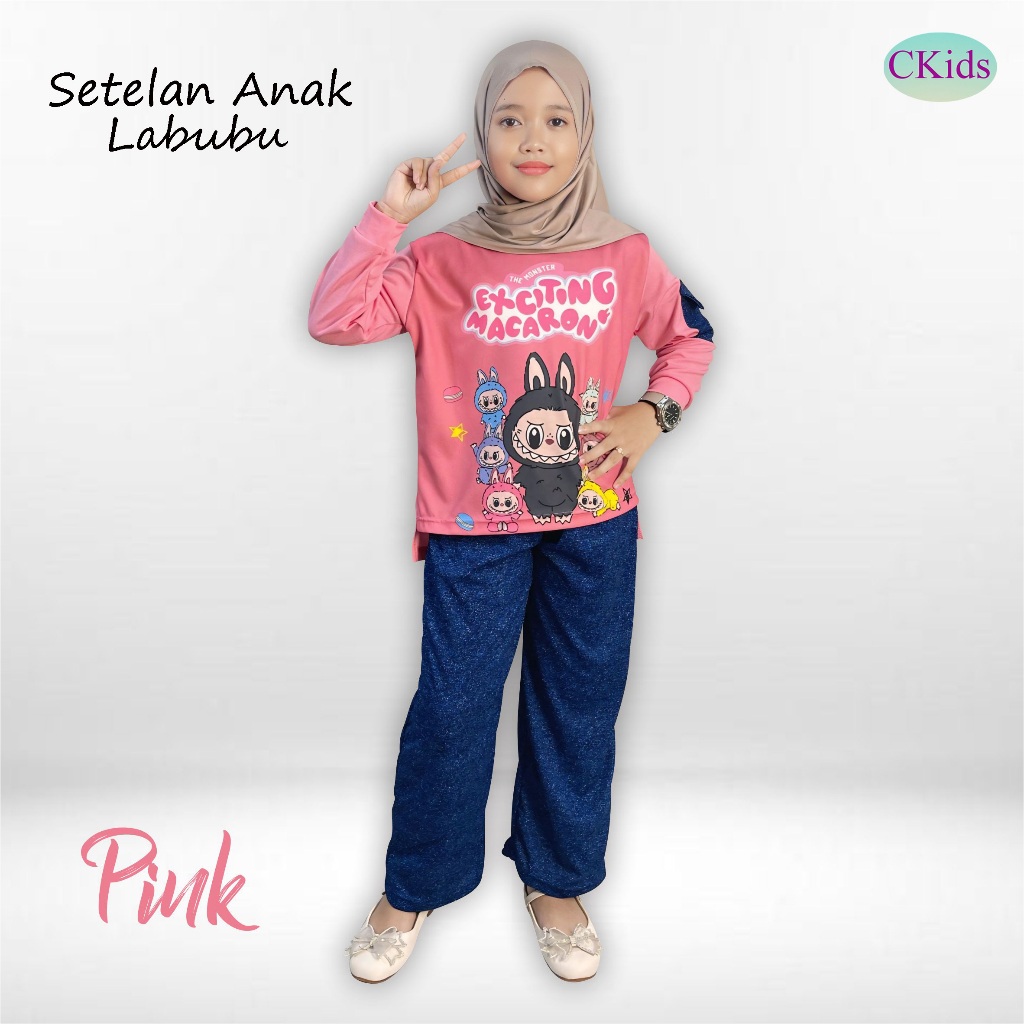 CKids ชุดสูทเด็กผู้หญิง FullPrint Labubu Motif