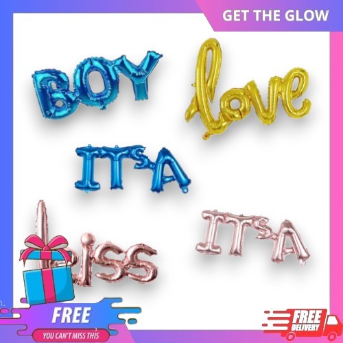 ลูกโป่งฟอยล์ Party Kiss Its Boy ขนาด 9 นิ้ว