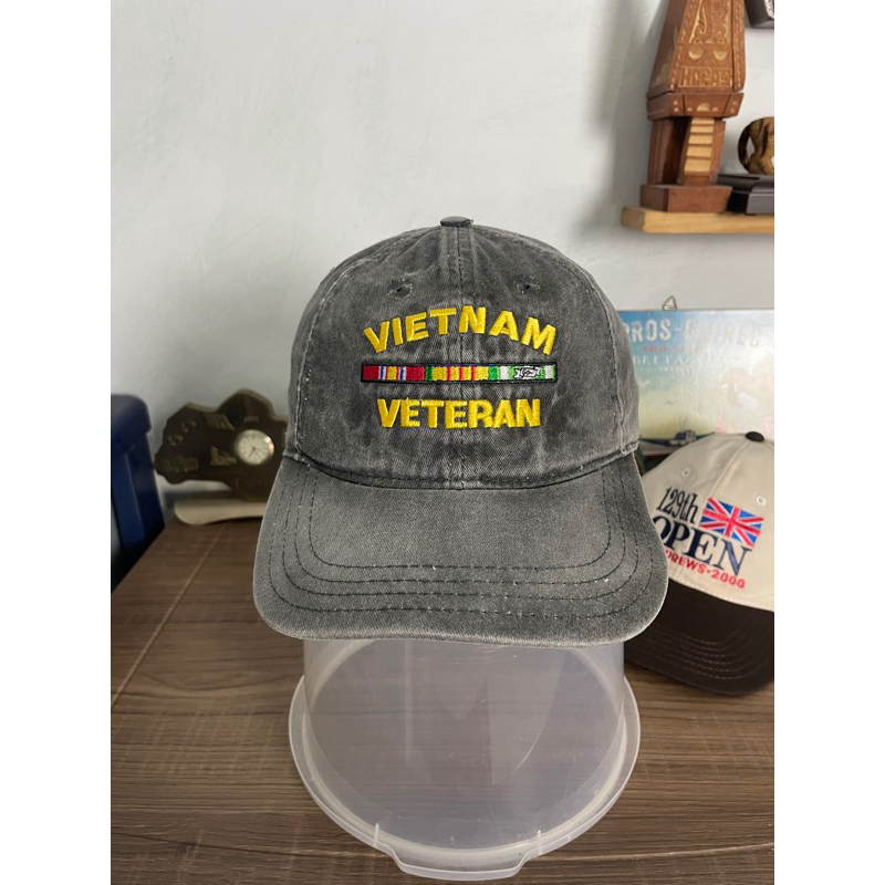 Vintage Vietnam Veteran Eagle Crest Abu Washed Hat