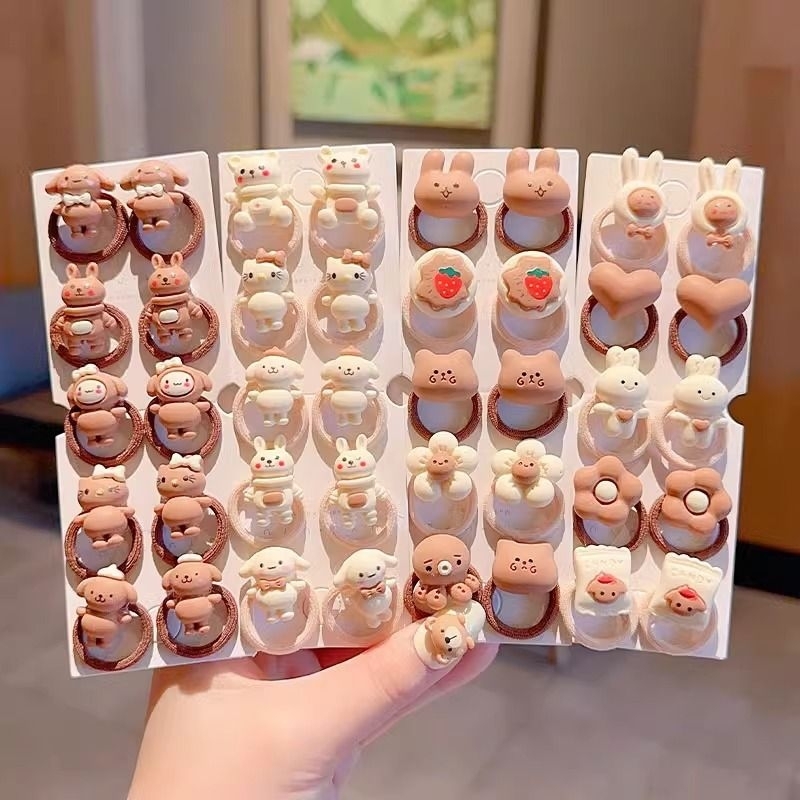 MMC- KOREAN CHILDRENS RUBBER HAIR TIE SET / CUTE HAIR PAIR / CHILDRENS HAIR ACCESSORIES HAIR ACCESSO