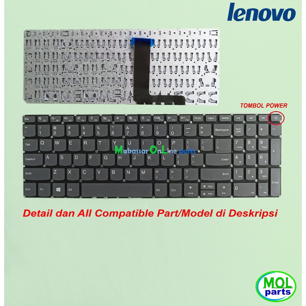 แป้นพิมพ์ Lenovo 320 15 V330-15-15-15ISK IKB 330S-15IKB 15ARR AST 300-15A