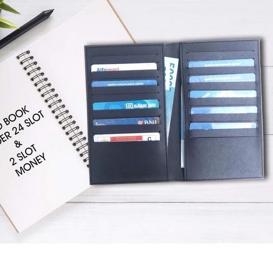 Chase BOSS 24 SLOT Book Holder Safiano 24 slot CARD HOLDER BOOK 24 SLOT CARD กระเป๋าสตางค์ 24 ช่อง