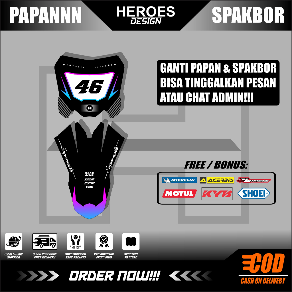 CRF 150L 450 250 RMZ STANDARD Board และ Fender Decal สติกเกอร์ฟรี Custom Heroes Design 24.05