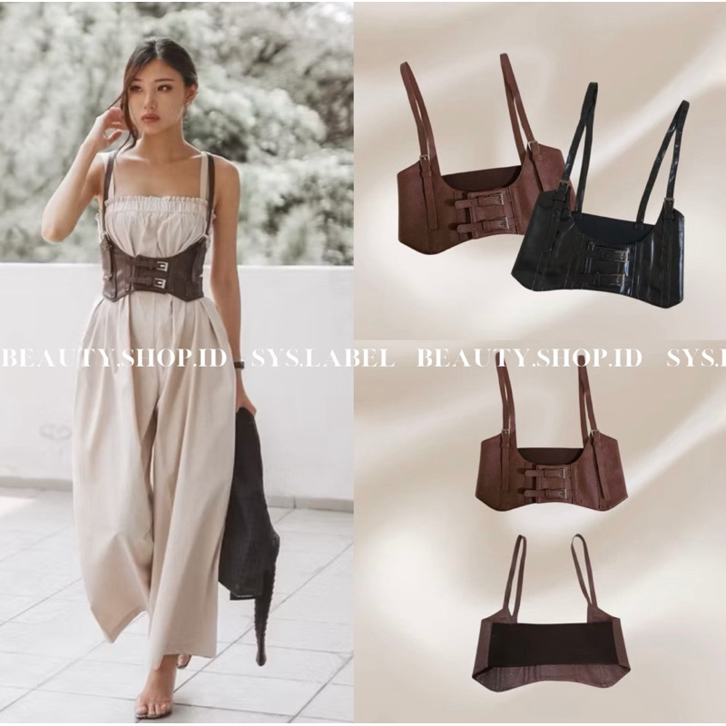 G3 SYS.LABEL - VEVO BELT CORSET - เข็มขัดผู้หญิง - หัวเข็มขัดหนังผู้หญิง - OUTWEAR VEST CORSET