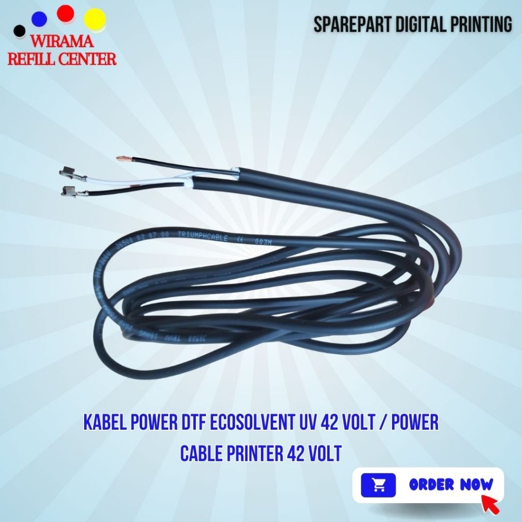 HD Ecosolvent UV 42 Volt DTF Power Cable / 42 Volt Printer Power Cable