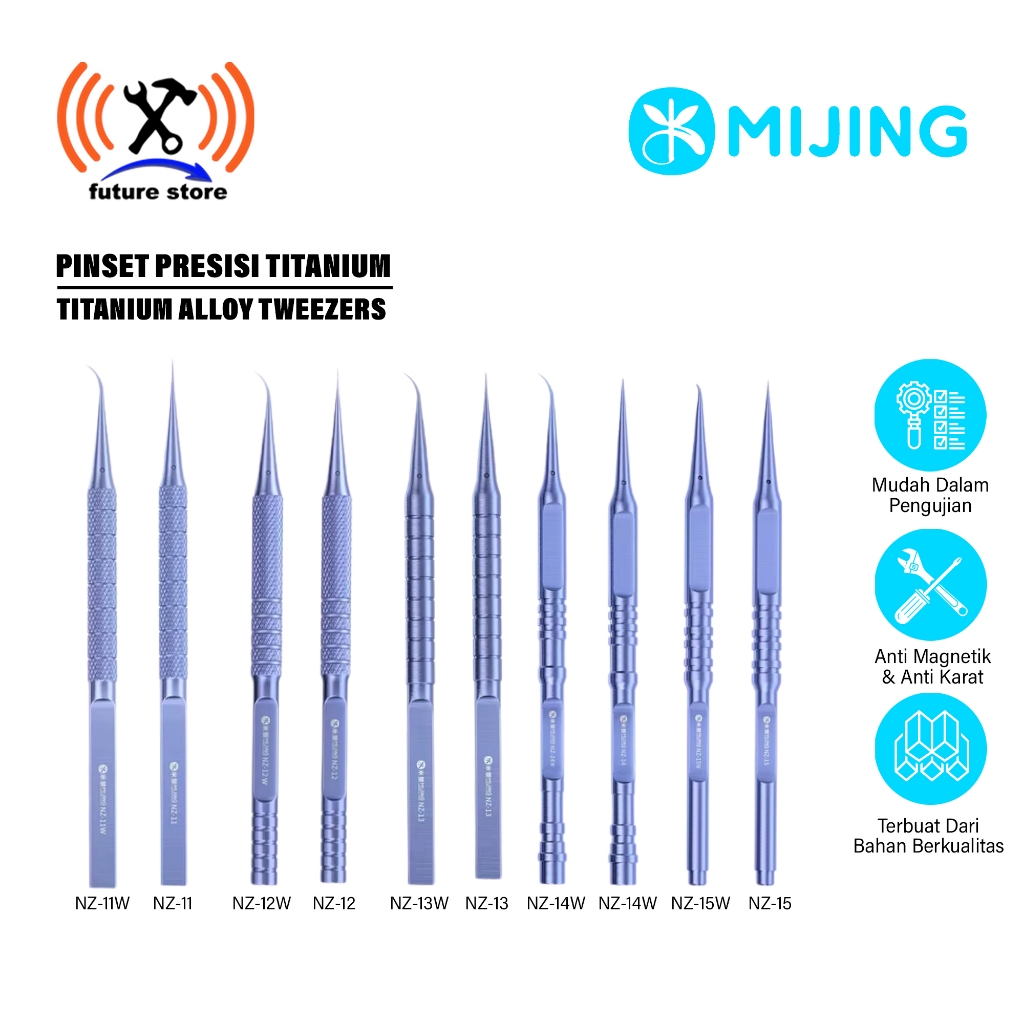 Mijing NZ11 NZ11W NZ12W NZ13 NW13W NZ14W NZ15W แหนบไทเทเนียม Allow Precision แหนบเดิม - แหนบแม่เหล็ก