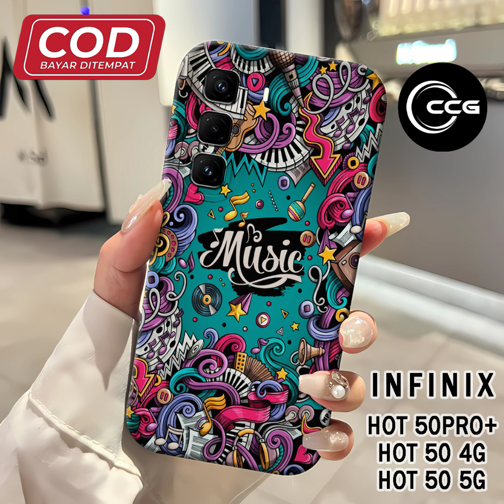 MAC (24) กรณีปลอก softcase ยางสําหรับ hp infinix hot 50 pro+ l hot 50 4g 5g ยืดหยุ่น Kesing อะนิเมะน