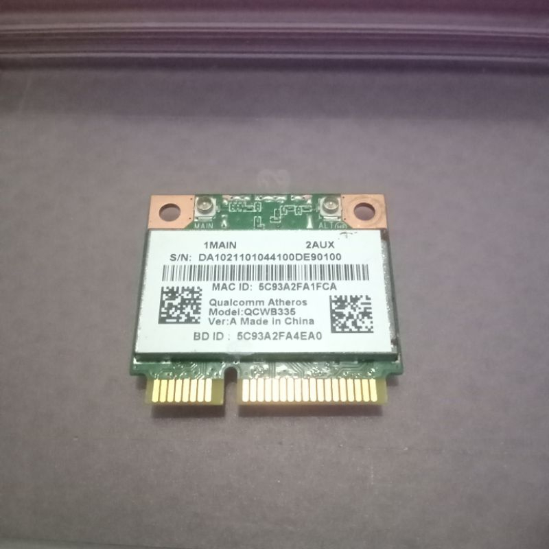 การ์ด Wifi Qualcomm Atheros QCWB335 Mini PCI-Express 802.11b/g/n