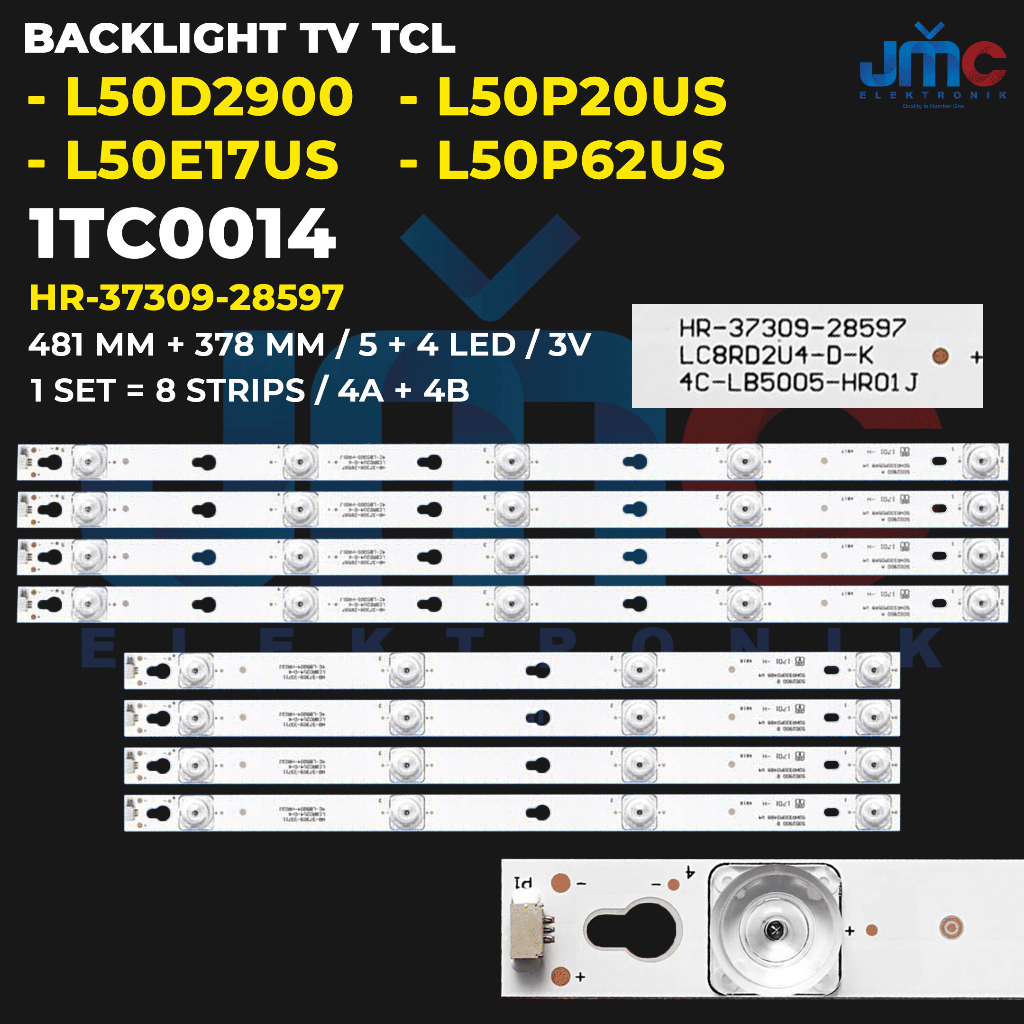 TCL 50 นิ้ว TV Backlight L50P62US L50P20US L50D2900 L50E17US