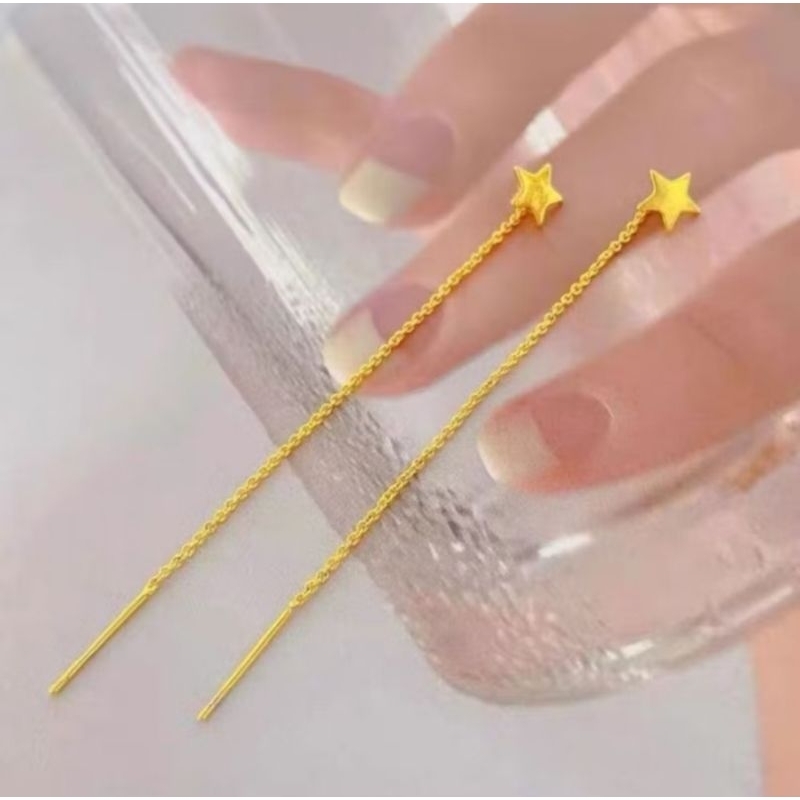24k GOLD TITANIUM JURAI STAR EARRINGS