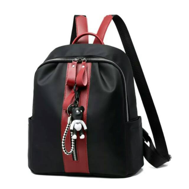 LAPAK ANE - TK30 BACKPACK LA-T018 WATERPROOF Womens BACKPACK BLACK PANDA KOREAN MOTIF COLLEGE SCHOOL