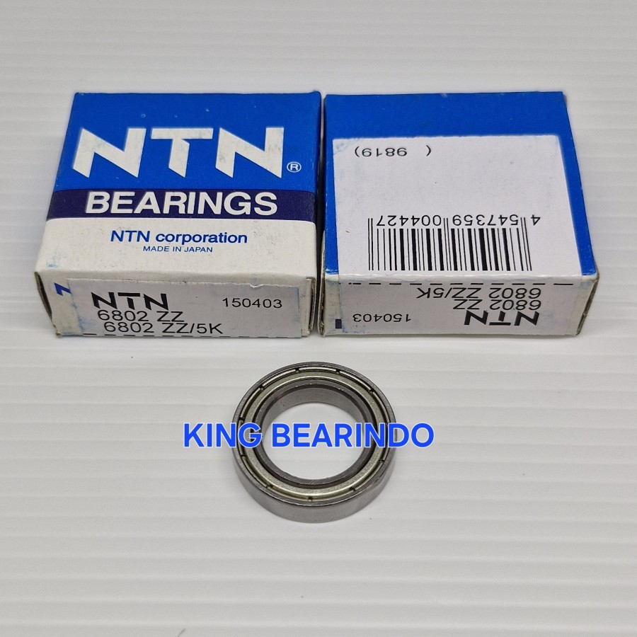 BEARING 6802 ZZ NTN 6802ZZ NTN UK15X24X5MM
