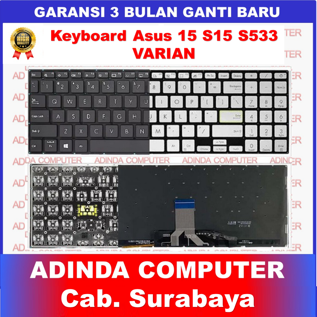 Asus VivoBook 15 S15 S533 M533E M533F M533I M533IA M533J M533U M533UA M5600I คีย์บอร์ด