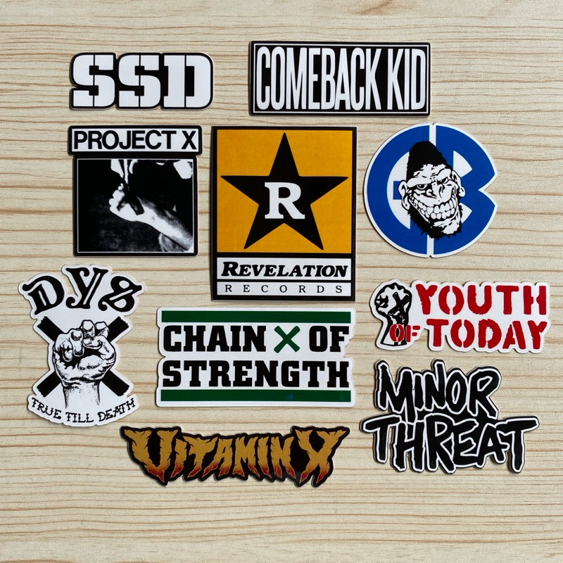 Hardcore Punk Band Youth Crew Straight Edge Sticker Pack