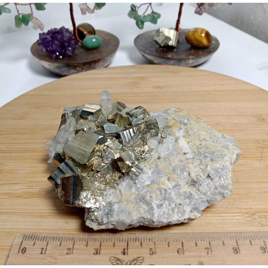 Natural Golden Cube Pyrite Cluster Nusantara HQ (17)