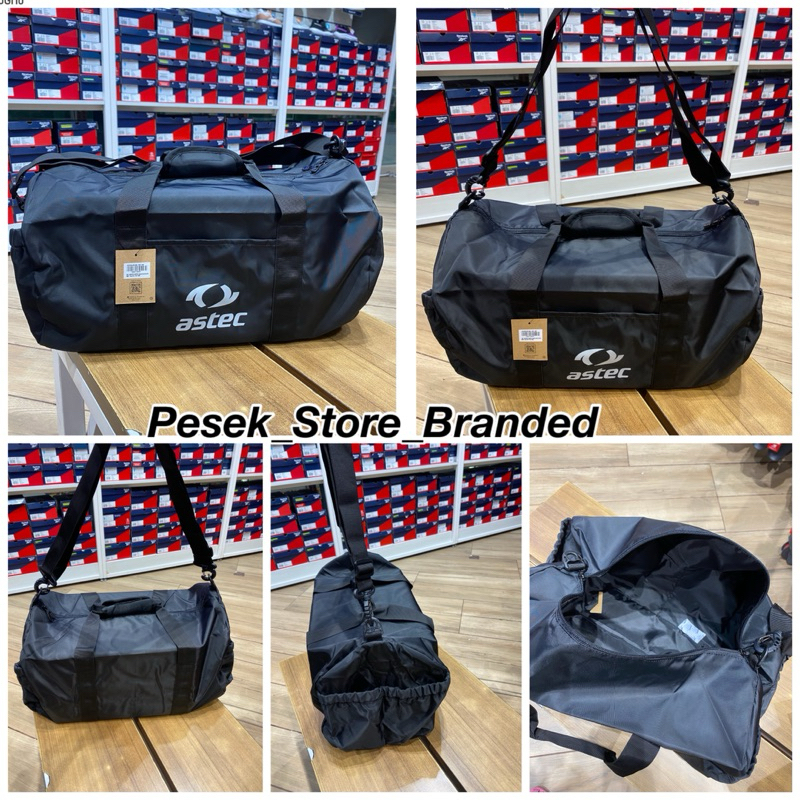 Hitam Original Black Astec Duffle bag || กระเป๋ายิม Astec สีดํา || กระเป๋าเดินทาง Astec สีดําดั้งเดิ