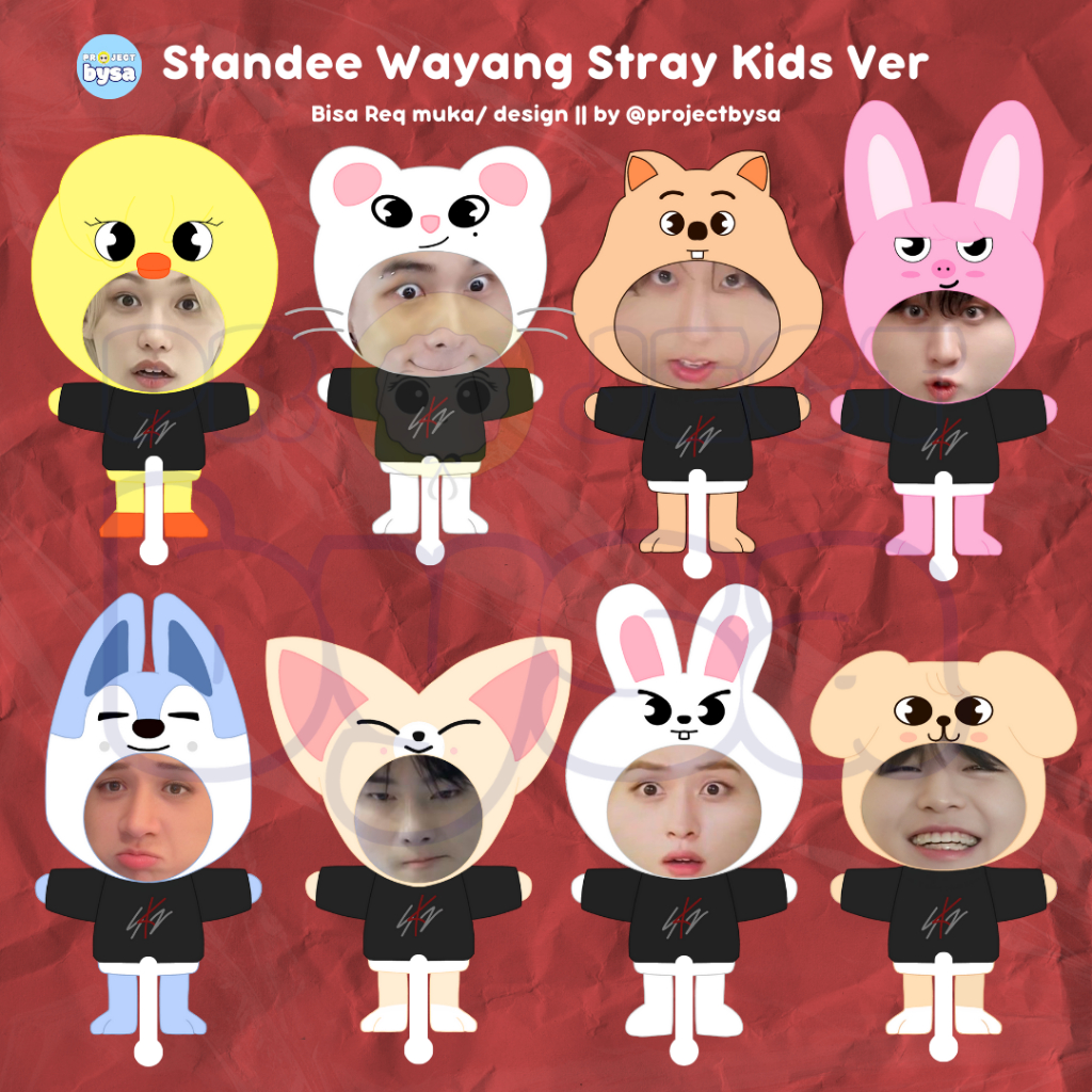 [ CUSTOM/PRE-ORDER ] Stray Kids Wayang Standee | SKZ สแตนดี้สําหรับคอนเสิร์ต bday gradu | ชุดเคี้ยว