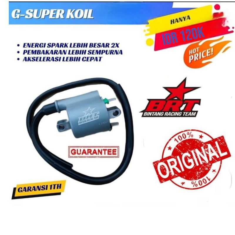 BRT RACING COIL SUPER INJECTION BRT RACING COIL UNIVERSAL สําหรับรถจักรยานยนต์ทั้งหมดเดิม BRT COIL