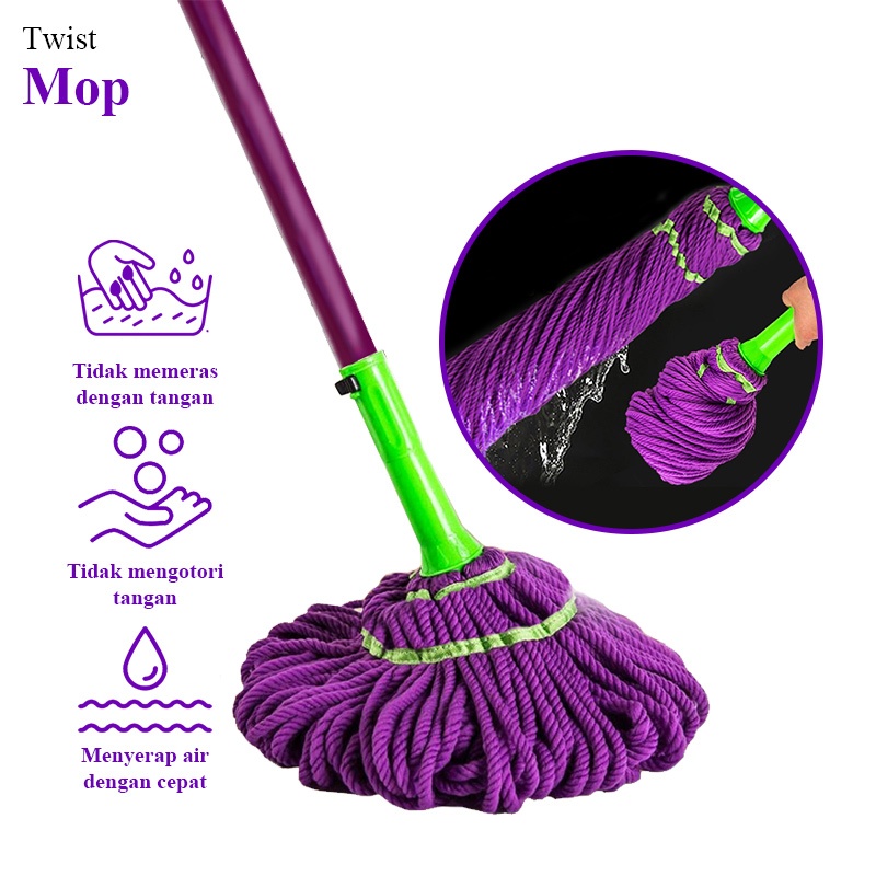Shop.Eazy Automatic Wring Floor Mop 1109 - Magic Twist Mop