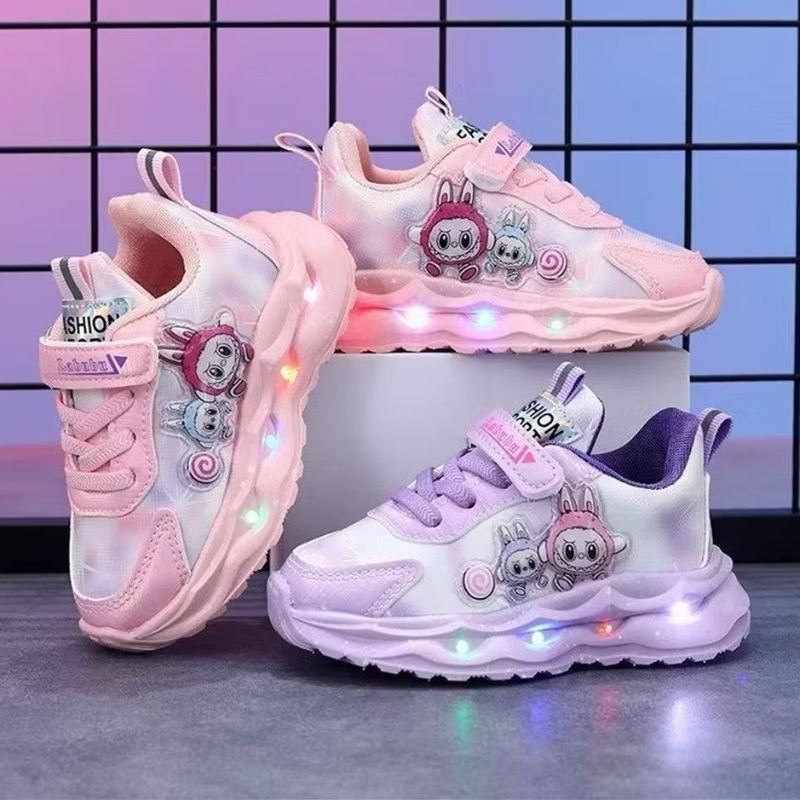 Juragan Junior LABUBU OFELIA รองเท้า LED สําหรับเด็กผู้หญิงนําเข้าอายุ 21-30 ปี
