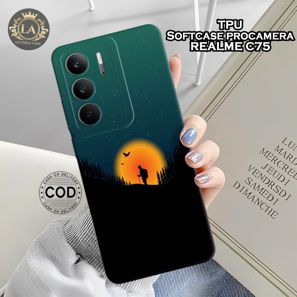 HP เคส Realme C75 ใหม่ล่าสุด 2024 - เคส Leviora - เคส Moon Fashion - Realme C75 2024 Softcase - เคส 