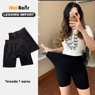 MOI Celana Wanita Highwaist Pendek - Celana Pendek Short Pants Olahraga Nyaman Tebal Premium Jumbo