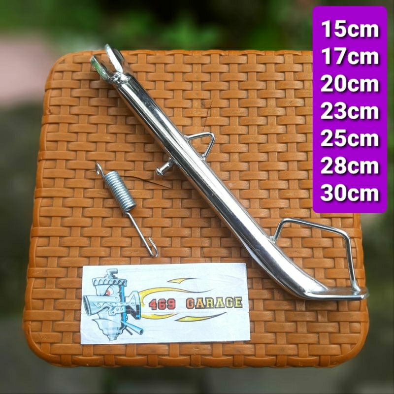ขาตั้งข้างโครเมียม 15-17-20-23-25-28-30ซม | Standard Universal Beat Mio Vario Tiger Cb Gl Megapro Ninja Rx King Satria F1zr Jupiter Supra Grand Vixion Kharisma Etc.