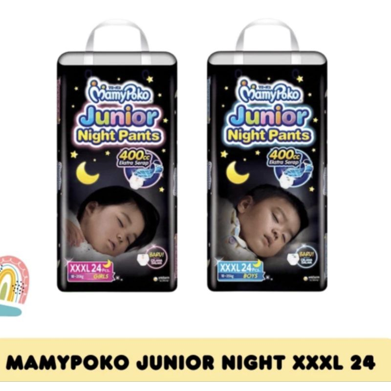 MamyPoko Junior Night Pants XXXL24 Boys & Girls/ผ้าอ้อม JNP XXXL24