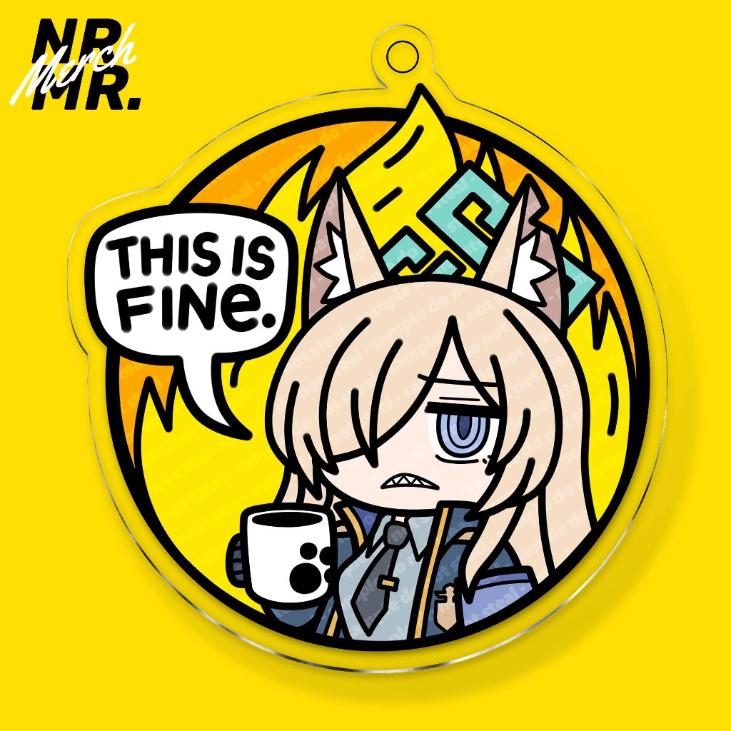 พวงกุญแจ Ogata Kanna "นี่คือ Fine" Blue Archive Unofficial Fanmade สินค้าโดย Noremori