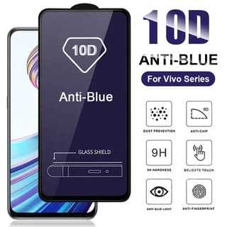 กระจกนิรภัยสีฟ้า 10D Oppo A33 A53 A53S A53s 5G A54 A74 A94 A95 A95 4G A95 5G A55 5G A31