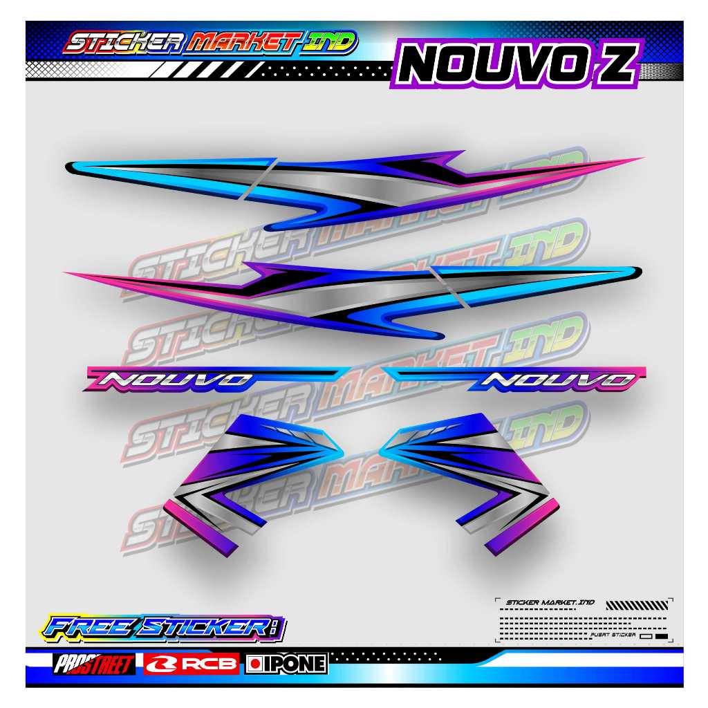 YAMAHA NOUVO Z VARIATION STRIPING / YAMAHA NOUVO Z MOTORCYCLE STICKER LIST