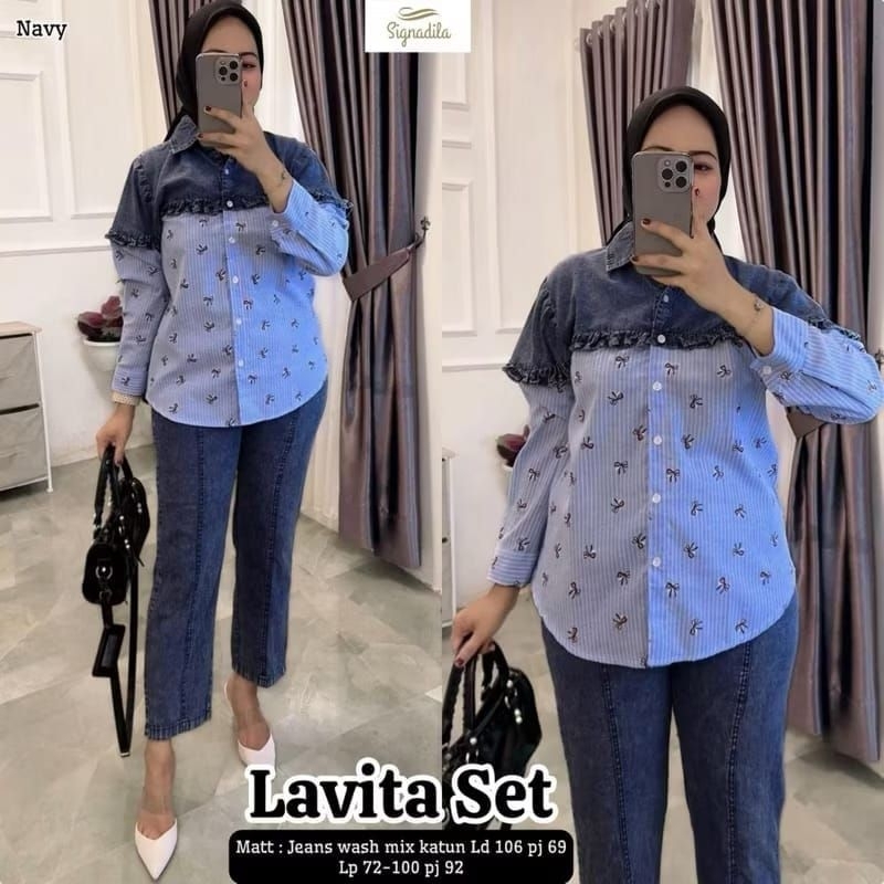 Lavita SET JEANS LABEL Z*RA ONESET ผู้หญิง