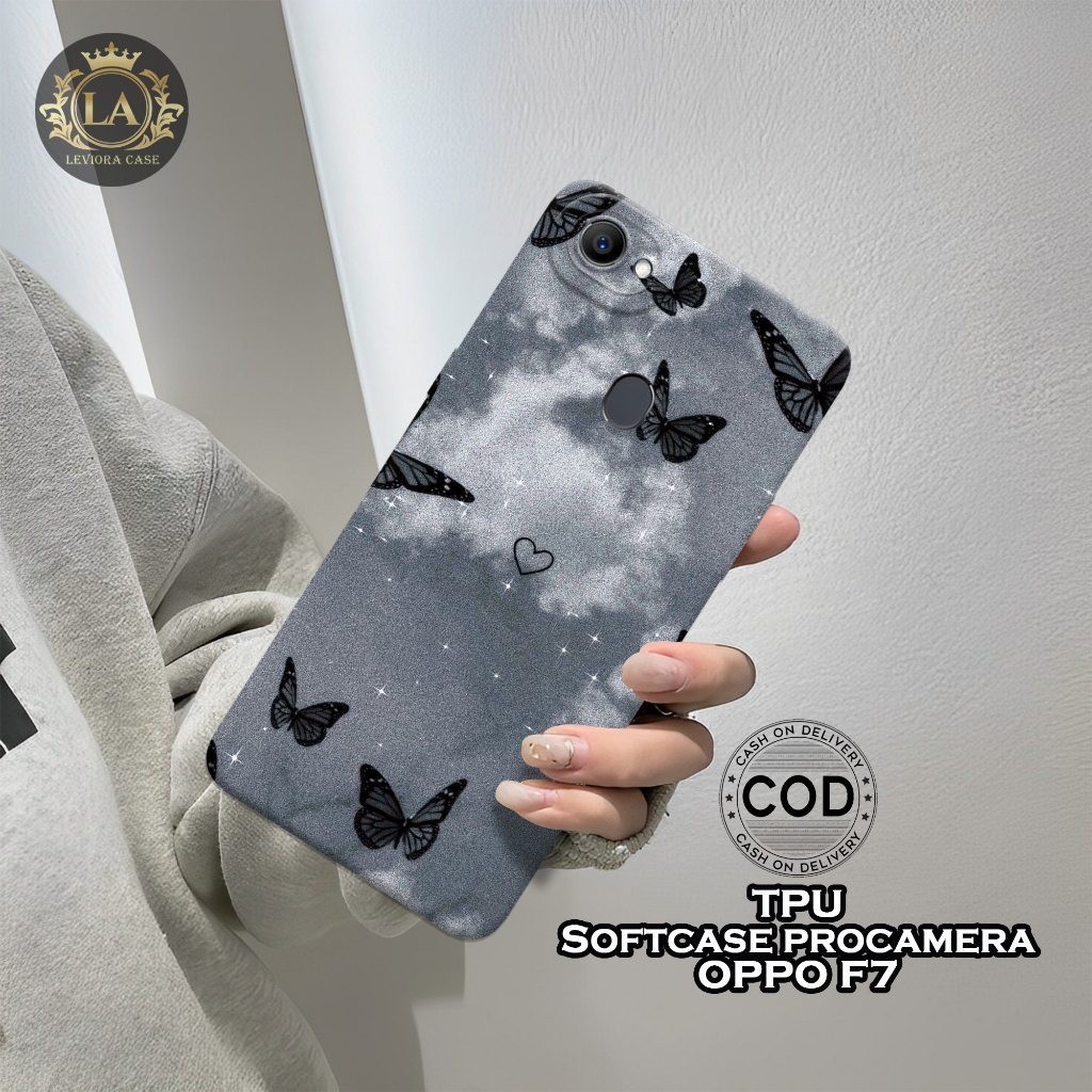เคส HP ล่าสุด OPPO F7 - เคส Leviora - เคสแฟชั่นผีเสื้อ - เคส OPPO F7 Softcase - เคส Pro - เคส OPPO F