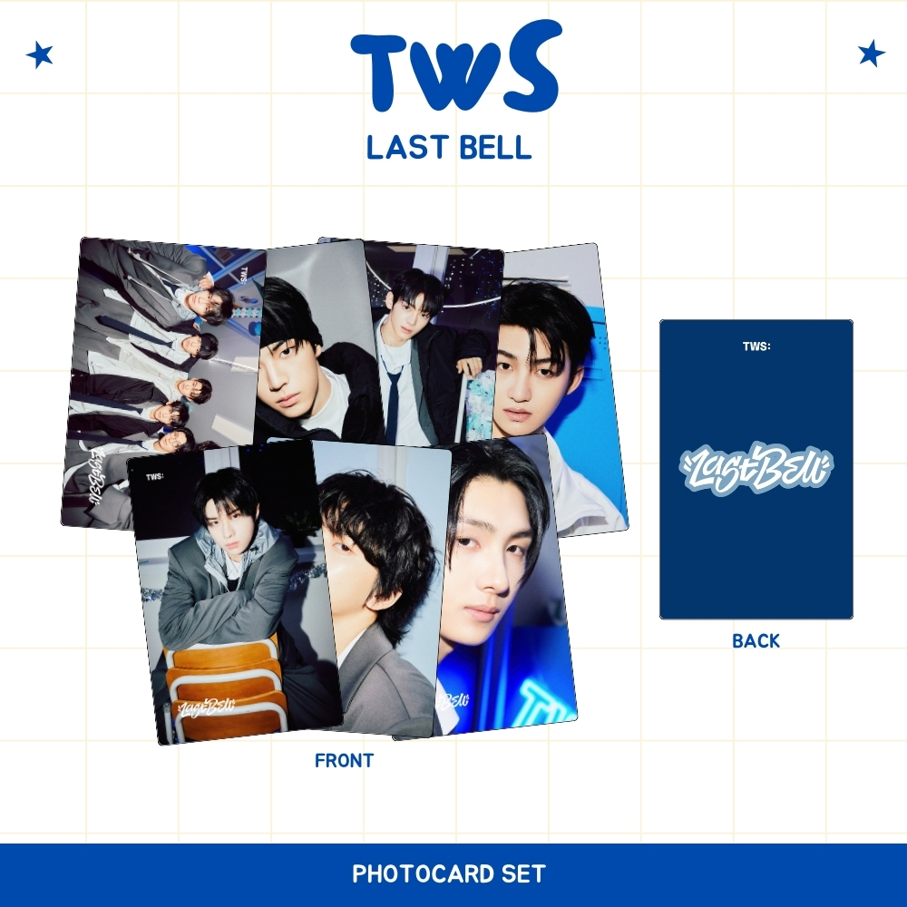Photocard TWS LAST BELL 2 ด้านข้าง (7 ชิ้น + 2 ด้าน) SHANDS TTD การ์ด KPOP IDOL KOREA PREMIUM UNOFFICIAL DOHOON HANJIN JIHOON KYUNGMIN SHINYU YOUNG JAE !