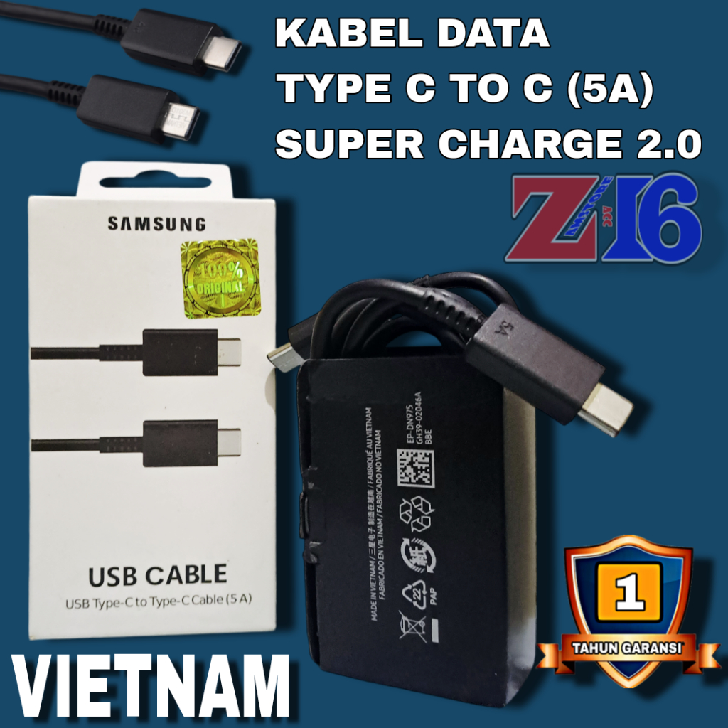 [ต้นฉบับ] สายเคเบิลข้อมูล Samsung glxy M55 5G USB C To C Super charge