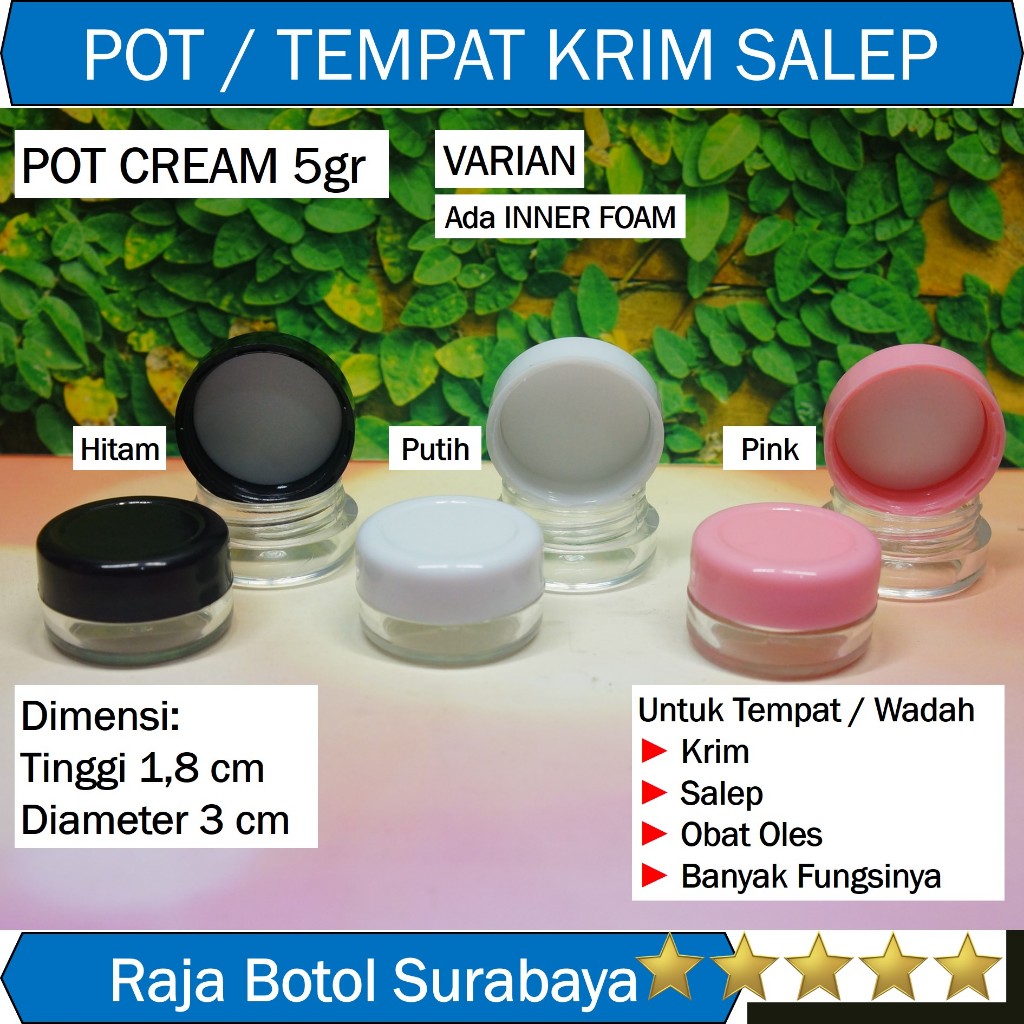 Min 12pcs 5g cream Pot, 5g ครีมเครื่องสําอางครีมครีมครีมครีมบํารุงผิวหน้า, ดํา, ขาว, ชมพูที่เก็บคอยล