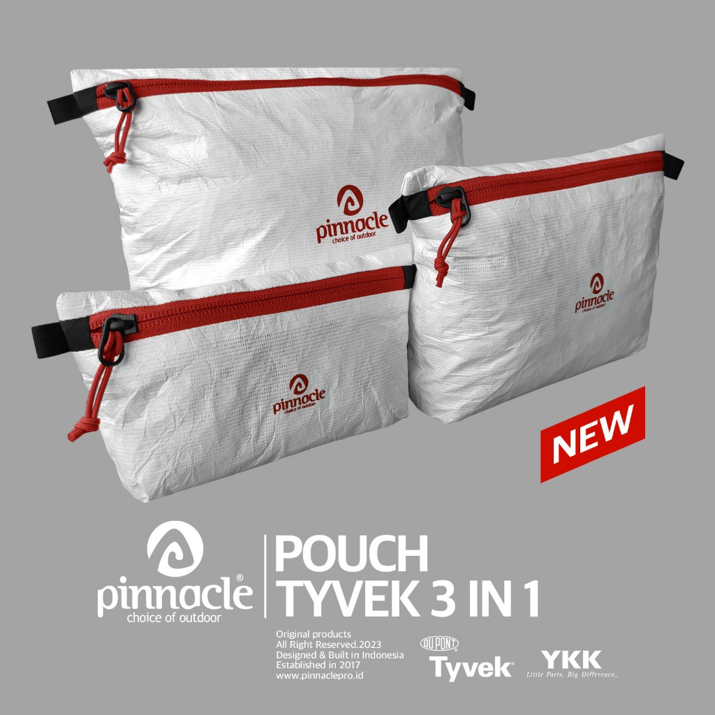 Pinnacle Pouch Tyvek (3 in 1) - Zip Red