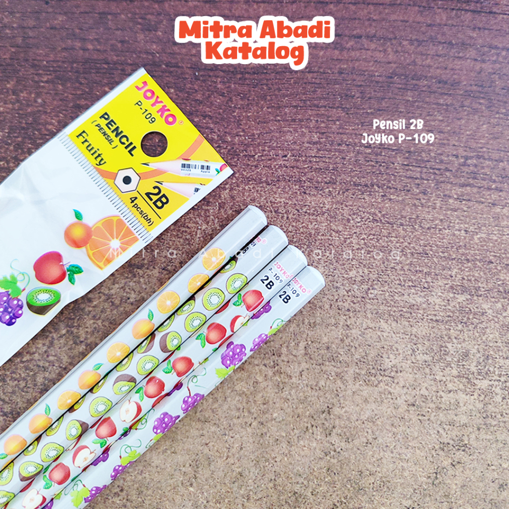(4 ชิ้น) JOYKO P-109 2B ดินสอ/1 แพ็ค p109 ดินสอไม้ปากกาเดิมเขียน graphite drawing sketch เครื่องเขีย