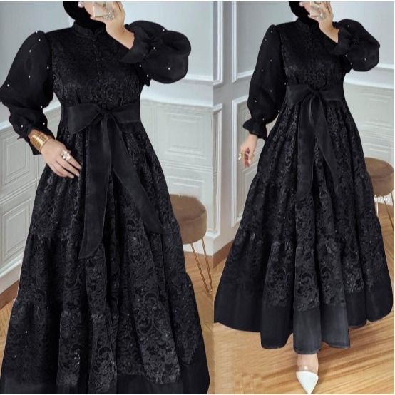 MAXI LALISA M/L/XL/2XL MUSLIM DRESS MAYUNG NICE WEDDING CLOTHES FIANCE SCHOOL UNIFORM LAMARAN SORA.014