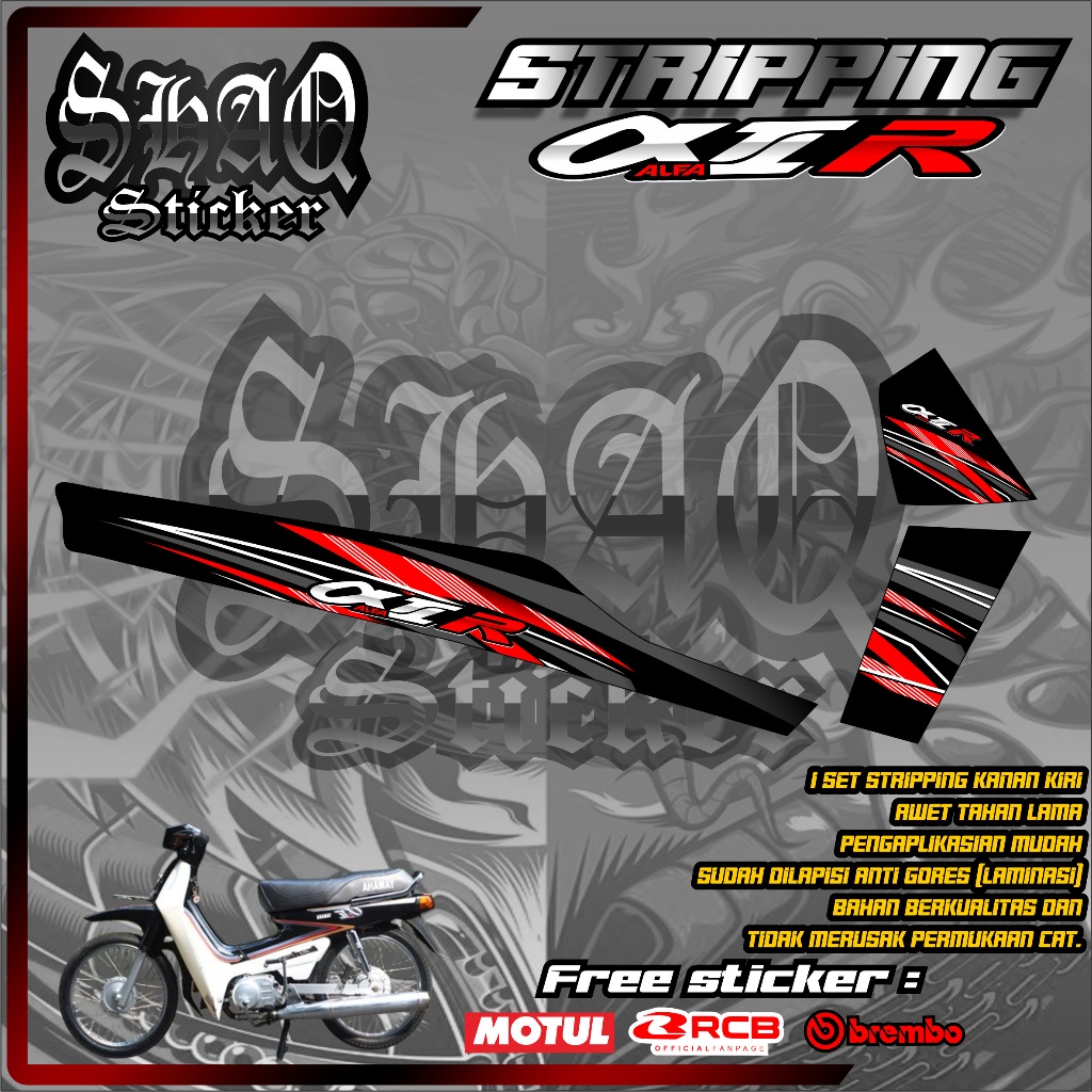 YAMAHA ALFA VARIATION STRIPING / YAMAHA ALFA MOTORCYCLE VARIATION STICKER LIST